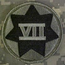 7th Corps ACU Patch Foliage Green
