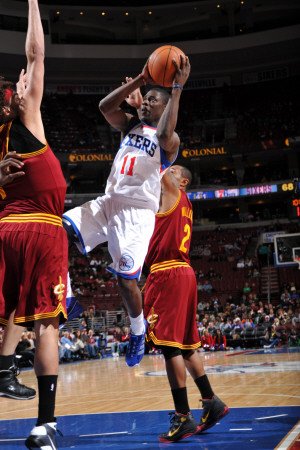 Cleveland Cavaliers v Philadelphia 76ers: Jrue Holiday and Anderson Varejao Photographic Poster Print by Jesse D. Garrabrant, 8x12