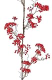 72 Red Berry Christmas Garland With Grapevine Base