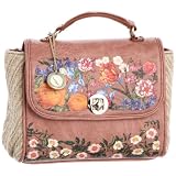 [サック] SAC 牛革付属花柄プリント2WAYハンドバッグ