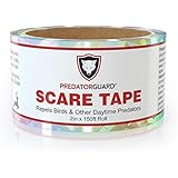 Bird Repellent Scare Tape - Instantly Repels Birds & Daytime Predators From Gardens, Docks, Boats GUARANTEED - No Need For Netting, Spikes or Scarecrow - Highly Effective Deterrent, Easy Installation, No Maintenance Required! Huge 150 Ft. (45.7m) Roll