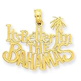 14k Gold It's Better in The Bahamas Pendant
