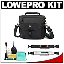 Lowepro Nova 170 AW Shoulder Camera Bag (Black) + Accessory Kit for Canon Rebel XSi, XS, T1i, XTi, 40D, 50D, Nikon D40, D60, D5000, D90, D300, D700, Olympus Evolt E-30, E-450, E-520, E-620, and Sony Alpha A200, A300, A350, A700 Digital SLR Cameras