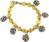 Ed Hardy Eternal Love Gold Roses Charms Bracelet