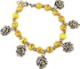 Ed Hardy Eternal Love Gold Roses Charms Bracelet