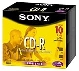 Sony 80-min 700 MB 10 pack 48X CD-R in Slim Jewel Cases Lifestyles