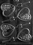 HEART WITH BOUQUET LOLLY Valentine Candy Mold chocolate