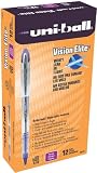 uni-ball Vision Elite Stick Bold Point Roller Ball Pens, Purple, 12-Count