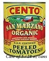 San Marzano Cento Organic Italian Peeled Tomatoes, DOP Certified Case of 5 /28 oz