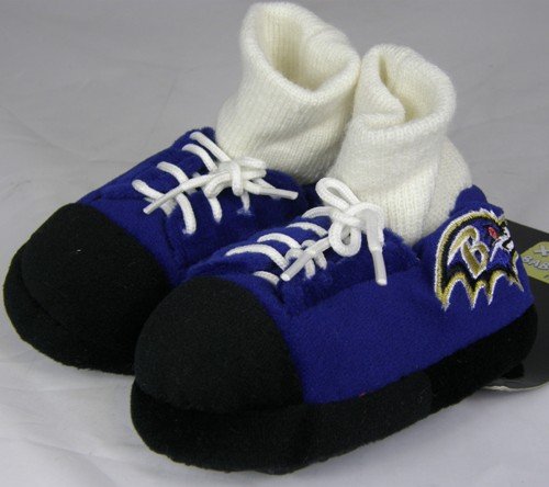 Baltimore Ravens NFL Premium Baby Sneaker Slippers - 3-6 Months