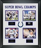 Indianapolis Colts - Super Bowl XLI Champions - 4-Photo Framed Collage with Patch and Plates