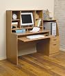 Computer Desk/Hutch in Alder Oak Finish By Mylex Furniture