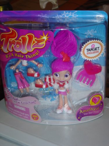 Exclusive Trollz Doll Snow Collection Amethyst Van Der Troll about 4 inches