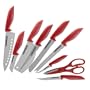 TV Das Original 6556 Set 14 coltelli in titanio colore: Rosso, con blocco colore: Nero