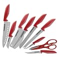 TV Das Original 6556 Titanium Messerset 14-teilig, rot mit sw. Block
