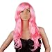 *REELVA* Stylish Women's Long Wavy Curly Hair Custome Cosplay Party Wig/Wigs Pink