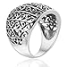 MIMI Sterling Silver Vintage Style Bali Swirl Filigree Scroll Domed Ring Size 5, 6, 7, 8, 9, 10, 11