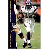 (24x36) Minnesota Vikings (Adrian Peterson with Football) Sports Poster Print