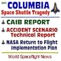 2003 Space Shuttle Columbia Tragedy: Columbia Accident Investigation Board (CAIB) Final Report, August 2003 - The Gehman Board Report to NASA on the ... and NASA Return to Flight Plan (CD-ROM)