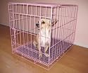 Pink Small Wire Dog Kennel / Cage / Playpen -24"x17"x20"