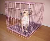 Pink Small Wire Dog Kennel / Cage / Playpen -24x17x20