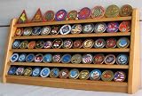 Challenge Coin / Antique Coin Display Holder Stand Rack-OAK