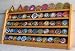 5 Rows Military Challenge Coin / Casino Chip Display Rack Holder Stand, solid wood - OAK Finish (COIN5-OA)