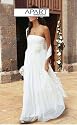 APART Langes Hochzeitskleid Brautkleid mit Bl&uuml;te creme