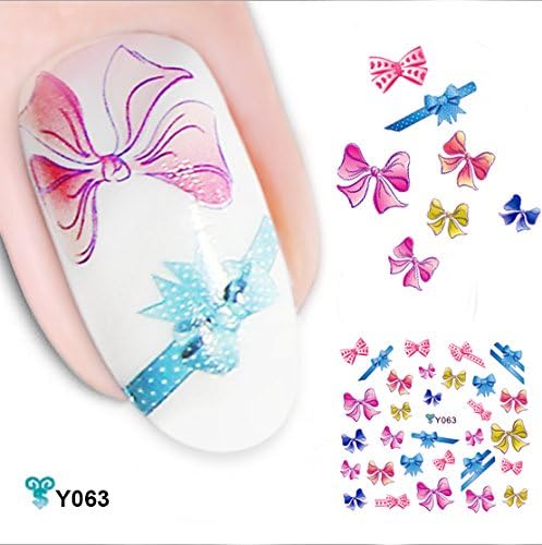 6 Pcs Nail Art Decoration Nail Art Water Decals Transfers Stickers #5
