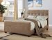 Contemporary Peat Microfiber California King Size Bed