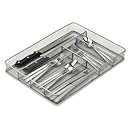 Honey-Can-Do KCH-02162 Steel Mesh 6-Compartment Cutlery Utensil Organizer, Silver