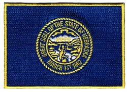 Nebraska State Flag Embroidered Patch Iron-On NE Emblem
