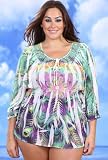 Cupcake Plus Size Sheer Tunic Cover Up by Sienna Rose - Women's Swimwear Plus Size Swimsuit