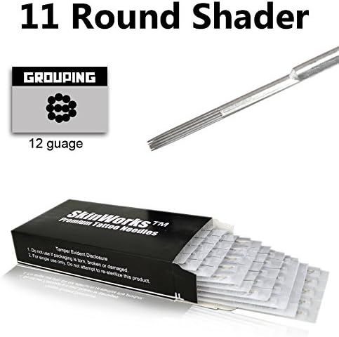 SkinWorks® Tattoo Needles Round Shader 50 Pack New in Box - 3/5/7/9/11/14/18RS (11RS)