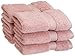 Superior Egyptian Cotton Pile Face Towel/Washcloth Set of 6, Ultra Soft Luxury Towels, Thick Plush Essentials, Absorbent Heavyweight, Guest Bath, Hotel, Spa, Home Bathroom, Shower Basics, Tea Rose