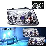 8000k Slim Xenon HID Kit + 99-05 Volkswagen Jetta Halo Projector Head Lights by Eautolight