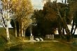 Kunstdruck (90 x 63, B�cklin) von "Heiliger Hain", wei�er Rand 5cm