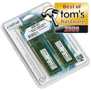 Crucial CT2KIT25664BA1339 PC1333 4GB Arbeitsspeicher (DDR3, Crucial Value CL9, 2x 2GB Kit) Retail