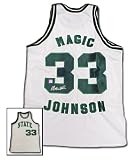 Magic Johnson Signed Authentic Michigan State Jersey