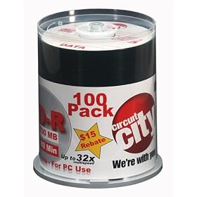 Circuit City 100-Pack 700MB/80-Minute CD-Rs (CDR100)
