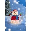 Lighted Tinsel Snowman - Red (18")
