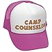 Camp Counselor - Nature Wilderness Guide Tourist - Unisex Adult Trucker Cap Hat, Neon Pink