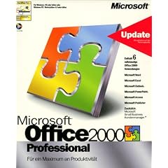 Microsoft Office 2000 Professional Update von Office x.x oder MS-Einzelapplikationen D