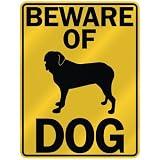 BEWARE OF MASTIFF PARKING SIGN DOG