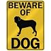 BEWARE OF  MASTIFF  PARKING SIGN DOG