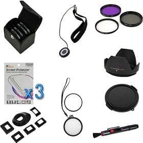 GTMax 11 Items Value 58mm Lens Accessories Bundle kit for Canon Digital SLR EOS Rebel XS XT XTI XSI T1I T2i T3i T3 T1 40D 50D 60D 60Da 7D 5D Mark III(with 18-55mm, 75-300mm, 50mm 1.4, 55-200mm Lenses)