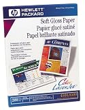 HP 200-sheet 8.5x11 Letter Soft Gloss Paper Color/mono Laserjets