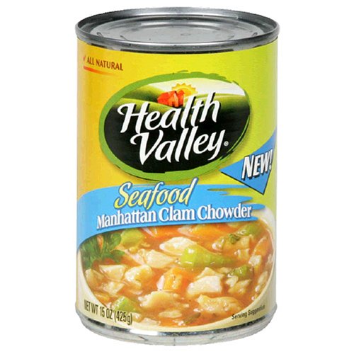 Health Valley Seafood Manhattan Clam Chowder, 15-Ounce Units (Pack of 12) by Health Valley