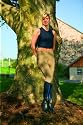 Ladies TuffRider Ribb LowRise Pull On Breech Black 34 (100151)