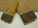 Decorative Towel 3-pc Set Basket Leather by Sherry Kline